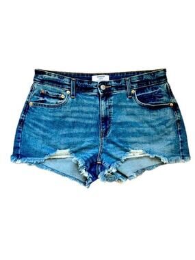 Denizen Levis Distressed Denim High Rise Shorts Size 14